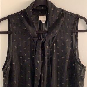 A New Day Sleeveless Blouse with Necktie